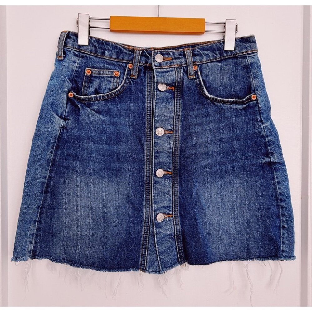 Zara Woman Premium Denim Collection Skirt Size M